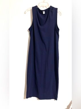 Old Navy Size L Navy Sleeveless Midi Shift Comfy Dress